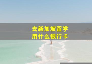 去新加坡留学用什么银行卡