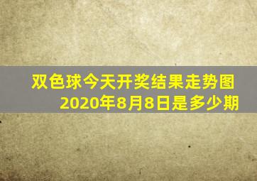 双色球今天开奖结果走势图2020年8月8日是多少期