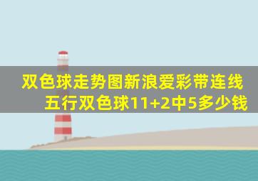 双色球走势图新浪爱彩带连线五行双色球11+2中5多少钱