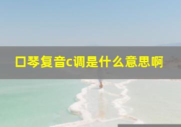 口琴复音c调是什么意思啊