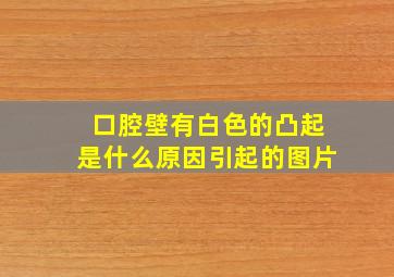 口腔壁有白色的凸起是什么原因引起的图片