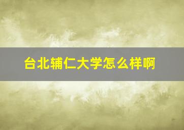 台北辅仁大学怎么样啊