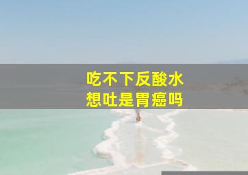 吃不下反酸水想吐是胃癌吗