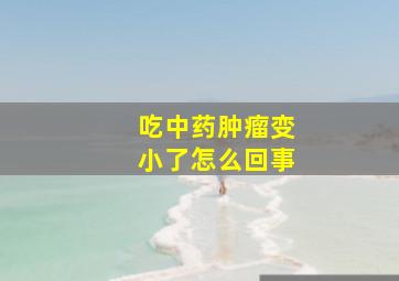 吃中药肿瘤变小了怎么回事