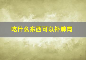 吃什么东西可以补脾胃