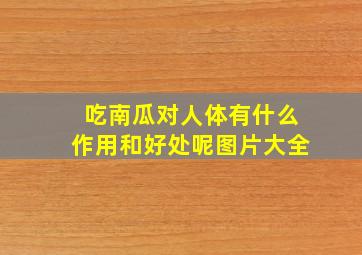 吃南瓜对人体有什么作用和好处呢图片大全