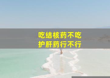 吃结核药不吃护肝药行不行