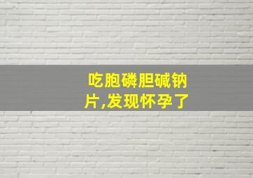 吃胞磷胆碱钠片,发现怀孕了