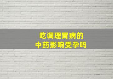 吃调理胃病的中药影响受孕吗