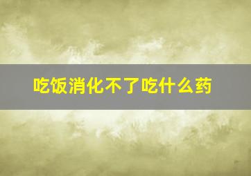 吃饭消化不了吃什么药