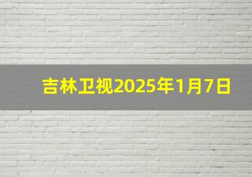 吉林卫视2025年1月7日