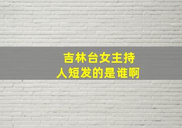 吉林台女主持人短发的是谁啊