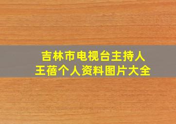 吉林市电视台主持人王蓓个人资料图片大全