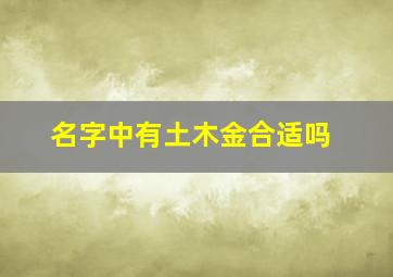 名字中有土木金合适吗