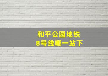 和平公园地铁8号线哪一站下