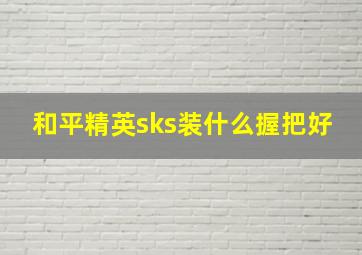 和平精英sks装什么握把好