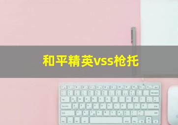 和平精英vss枪托