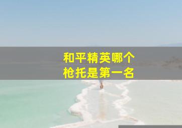 和平精英哪个枪托是第一名