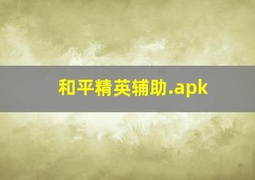 和平精英辅助.apk