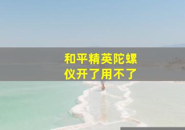 和平精英陀螺仪开了用不了