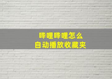 哔哩哔哩怎么自动播放收藏夹