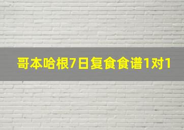 哥本哈根7日复食食谱1对1