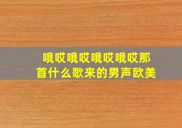 哦哎哦哎哦哎哦哎那首什么歌来的男声欧美