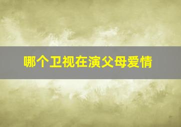 哪个卫视在演父母爱情