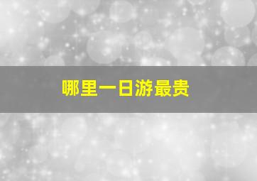 哪里一日游最贵