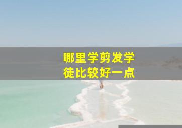 哪里学剪发学徒比较好一点