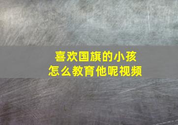 喜欢国旗的小孩怎么教育他呢视频