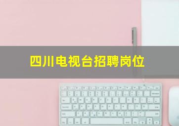 四川电视台招聘岗位