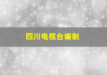 四川电视台编制