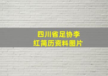 四川省足协李红简历资料图片