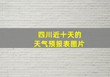 四川近十天的天气预报表图片