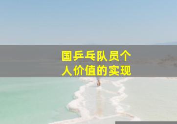 国乒乓队员个人价值的实现