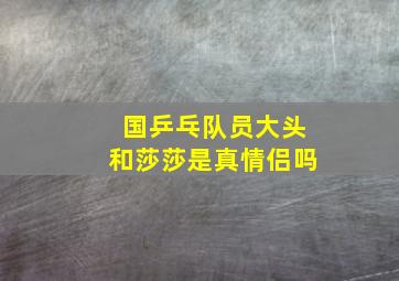 国乒乓队员大头和莎莎是真情侣吗