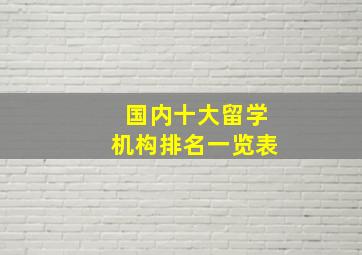 国内十大留学机构排名一览表