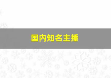 国内知名主播