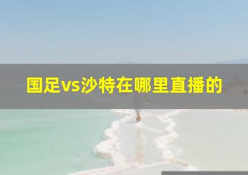 国足vs沙特在哪里直播的