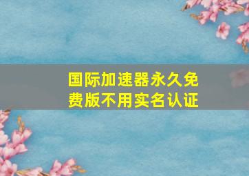 国际加速器永久免费版不用实名认证