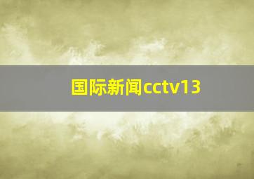 国际新闻cctv13