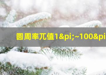 圆周率兀值1π~100π