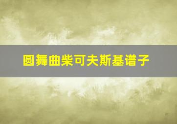 圆舞曲柴可夫斯基谱子