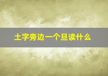 土字旁边一个旦读什么