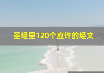 圣经里120个应许的经文