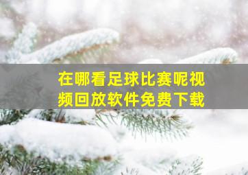 在哪看足球比赛呢视频回放软件免费下载