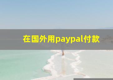 在国外用paypal付款