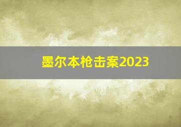 墨尔本枪击案2023