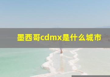 墨西哥cdmx是什么城市